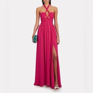 Ronny Kobo Ally Cut-Out Chiffon Gown